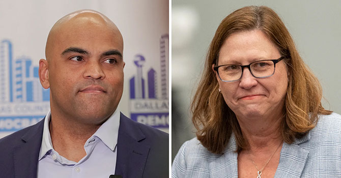 Colin Allred and Julie Johnson